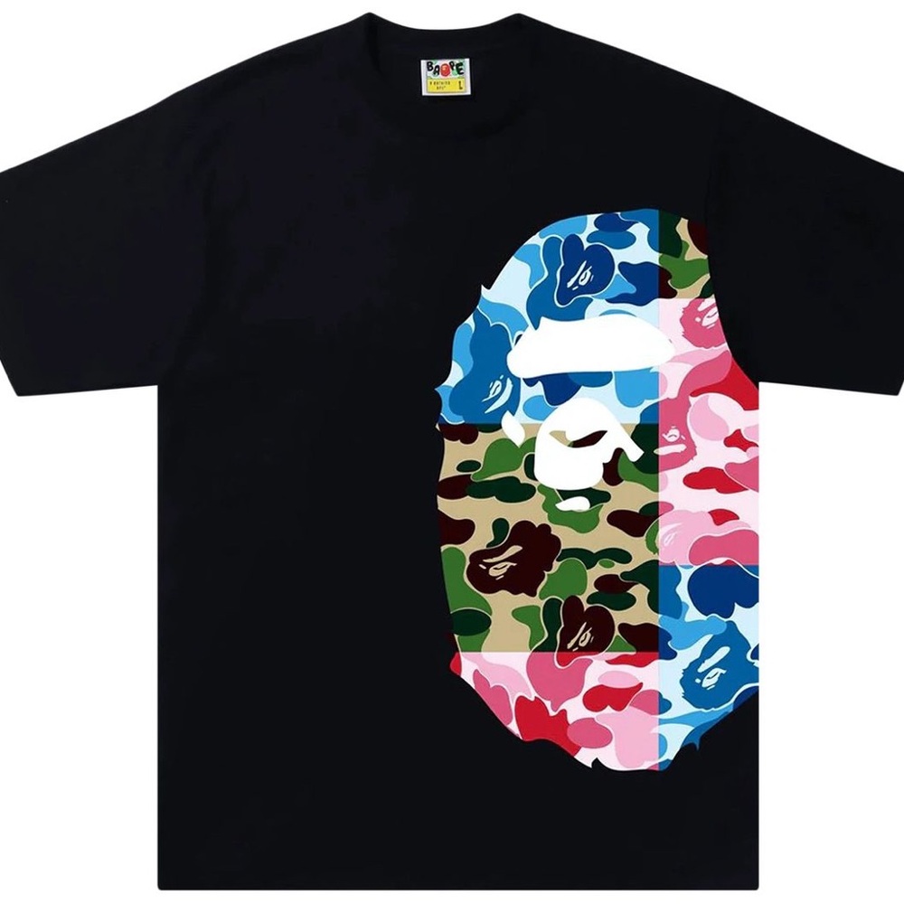 Bape ABC Camo Crazy Side Big Ape Head Tee